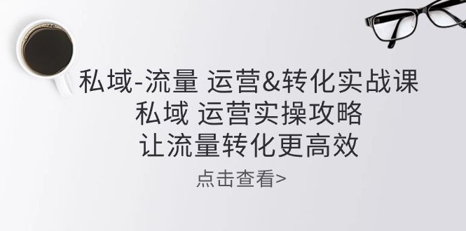 私域-流量 运营转化实操课：私域 运营实操攻略 让流量转化更高效四海领钱-网创-知识付费-网创项目资源站-副业项目-创业项目-搞钱项目四海领钱