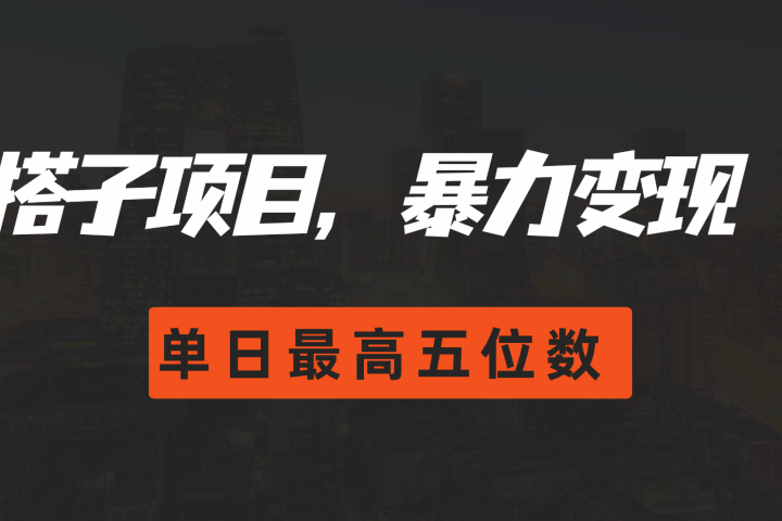 搭子项目，暴力变现，单日最高破五位数四海领钱-网创-知识付费-网创项目资源站-副业项目-创业项目-搞钱项目四海领钱