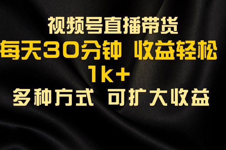 视频号直播带货，2024年最新骚操作，独家玩法，小白轻松上手四海领钱-网创-知识付费-网创项目资源站-副业项目-创业项目-搞钱项目四海领钱