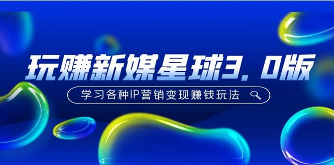 《玩赚新媒星球3.0版》学习各种IP营销变现玩法（价值498）四海领钱-网创-知识付费-网创项目资源站-副业项目-创业项目-搞钱项目四海领钱