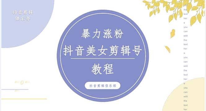 抖音快手暴力涨粉美女混剪视频教程 百分百过原创图片教程 附带违规申诉方法四海领钱-网创-知识付费-网创项目资源站-副业项目-创业项目-搞钱项目四海领钱