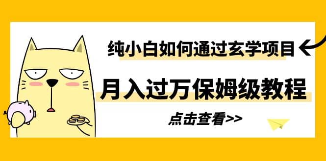 纯小白如何通过玄学项目月入过万保姆级教程四海领钱-网创-知识付费-网创项目资源站-副业项目-创业项目-搞钱项目四海领钱