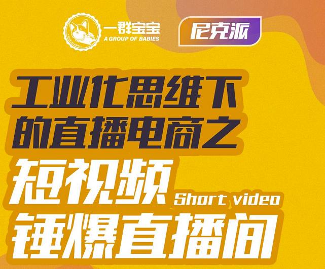 尼克派·工业化思维下的直播电商之短视频锤爆直播间，听话照做执行爆单四海领钱-网创-知识付费-网创项目资源站-副业项目-创业项目-搞钱项目四海领钱