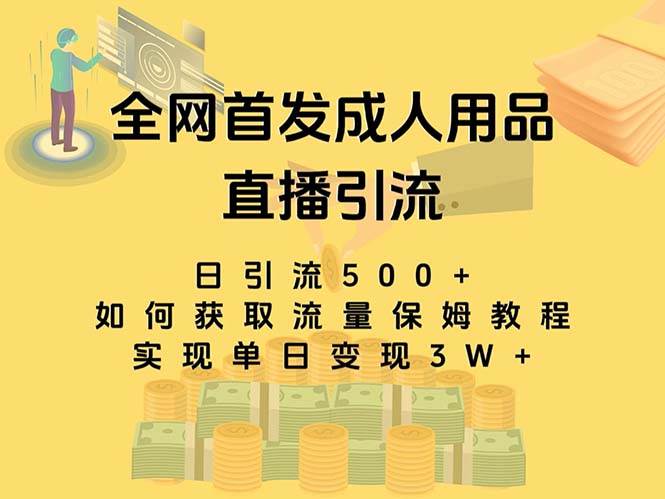 最新全网独创首发，成人用品直播引流获客暴力玩法，单日变现3w保姆级教程四海领钱-网创-知识付费-网创项目资源站-副业项目-创业项目-搞钱项目四海领钱