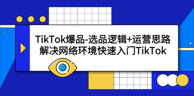 TikTok爆品-选品逻辑+运营思路：解决网络环境快速入门TikTok四海领钱-网创-知识付费-网创项目资源站-副业项目-创业项目-搞钱项目四海领钱