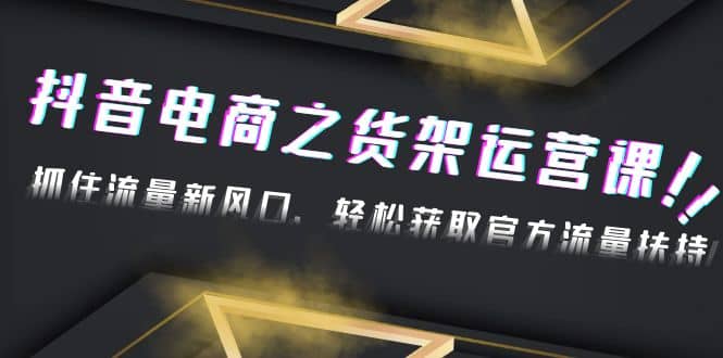 2023抖音电商之货架运营课：抓住流量新风口，轻松获取官方流量扶持四海领钱-网创-知识付费-网创项目资源站-副业项目-创业项目-搞钱项目四海领钱