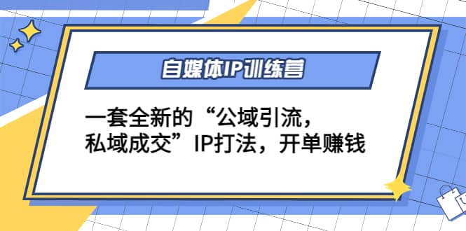 自媒体IP训练营(12+13期)一套全新的“公域引流，私域成交”IP打法四海领钱-网创-知识付费-网创项目资源站-副业项目-创业项目-搞钱项目四海领钱