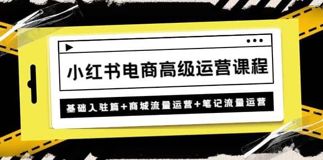 小红书电商高级运营课程：基础入驻篇+商城流量运营+笔记流量运营四海领钱-网创-知识付费-网创项目资源站-副业项目-创业项目-搞钱项目四海领钱