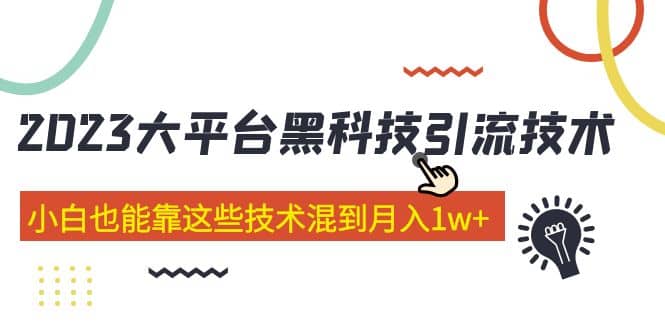 价值4899的2023大平台黑科技引流技术 29节课四海领钱-网创-知识付费-网创项目资源站-副业项目-创业项目-搞钱项目四海领钱