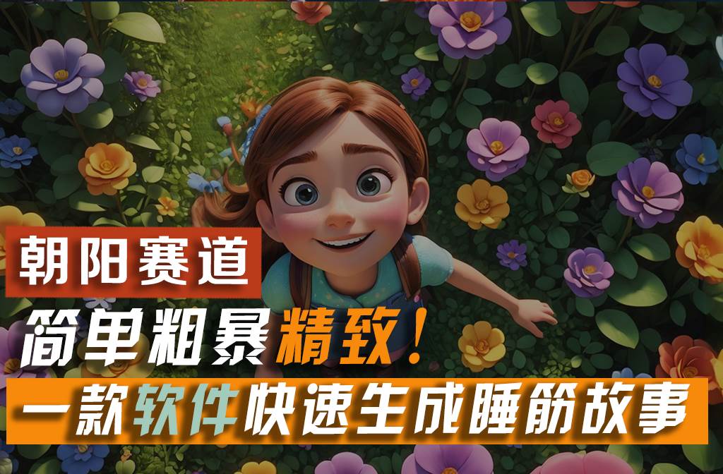 利用一款软件5分钟一条爆款睡前故事，简单粗暴精致！小白月入2w+四海领钱-网创-知识付费-网创项目资源站-副业项目-创业项目-搞钱项目四海领钱