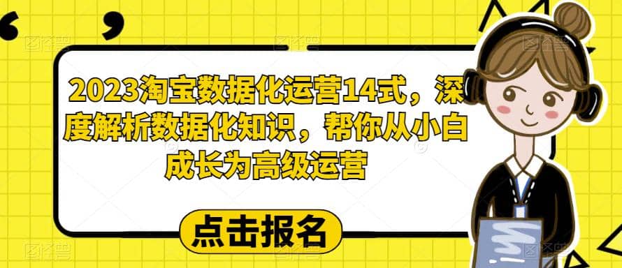 2023淘宝数据化-运营 14式，深度解析数据化知识，帮你从小白成长为高级运营四海领钱-网创-知识付费-网创项目资源站-副业项目-创业项目-搞钱项目四海领钱