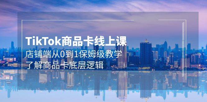 Tk商品卡线上课，店铺端从0到1保姆级教学，了解商品卡底层逻辑（20节）四海领钱-网创-知识付费-网创项目资源站-副业项目-创业项目-搞钱项目四海领钱