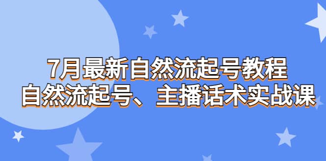 7月最新自然流起号教程，自然流起号、主播话术实战课四海领钱-网创-知识付费-网创项目资源站-副业项目-创业项目-搞钱项目四海领钱