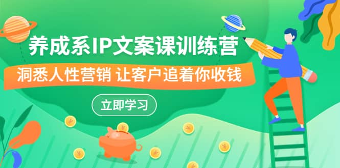 养成系-IP文案课训练营，文案心法的天花板 洞悉人性营销 让客户追着你收钱四海领钱-网创-知识付费-网创项目资源站-副业项目-创业项目-搞钱项目四海领钱