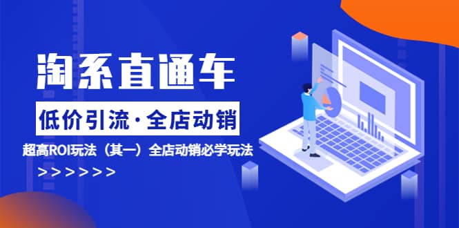 淘系直通车《低价·引流 全店·动销》超高ROI玩法（其一）全店动销必学玩法四海领钱-网创-知识付费-网创项目资源站-副业项目-创业项目-搞钱项目四海领钱