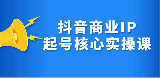 抖音商业IP起号核心实操课，带你玩转算法，流量，内容，架构，变现四海领钱-网创-知识付费-网创项目资源站-副业项目-创业项目-搞钱项目四海领钱