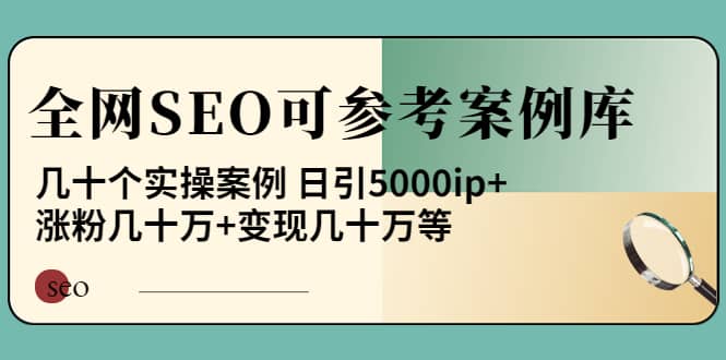 《全网SEO可参考案例库》几十个实操案例四海领钱-网创-知识付费-网创项目资源站-副业项目-创业项目-搞钱项目四海领钱