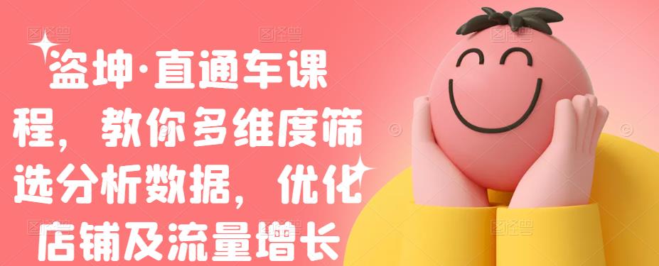 盗坤·直通车课程，教你多维度筛选分析数据，优化店铺及流量增长四海领钱-网创-知识付费-网创项目资源站-副业项目-创业项目-搞钱项目四海领钱