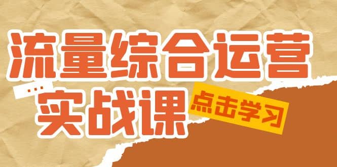 流量综合·运营实战课：短视频、本地生活、个人IP知识付费、直播带货运营四海领钱-网创-知识付费-网创项目资源站-副业项目-创业项目-搞钱项目四海领钱
