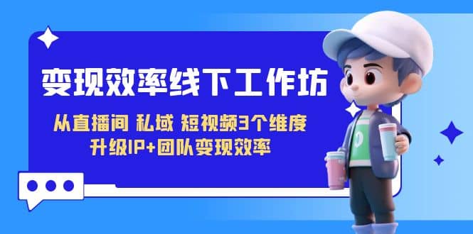 变现-效率线下工作坊，从直播间、私域、短视频3个维度 升级IP+团队变现效率四海领钱-网创-知识付费-网创项目资源站-副业项目-创业项目-搞钱项目四海领钱