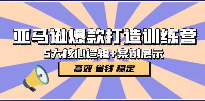 亚马逊爆款打造训练营：5大核心逻辑+案例展示 打造爆款链接 高效 省钱 稳定四海领钱-网创-知识付费-网创项目资源站-副业项目-创业项目-搞钱项目四海领钱
