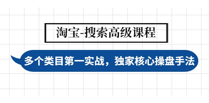 淘宝-搜索高级课程：多个类目第一实战，独家核心操盘手法四海领钱-网创-知识付费-网创项目资源站-副业项目-创业项目-搞钱项目四海领钱