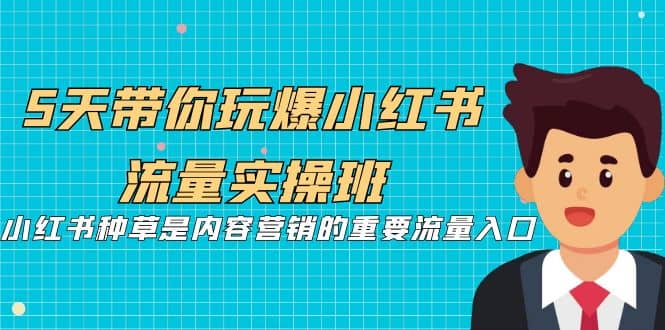 5天带你玩爆小红书流量实操班，小红书种草是内容营销的重要流量入口四海领钱-网创-知识付费-网创项目资源站-副业项目-创业项目-搞钱项目四海领钱