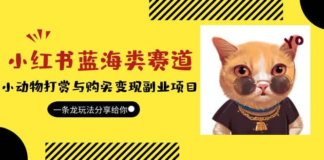 小红书蓝海类赛道：小动物打赏与购买变现副业项目，一条龙玩法分享给你四海领钱-网创-知识付费-网创项目资源站-副业项目-创业项目-搞钱项目四海领钱