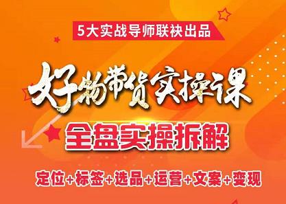 抖音好物带货实操课，全盘拆解抖音好物带货号全套流程打法四海领钱-网创-知识付费-网创项目资源站-副业项目-创业项目-搞钱项目四海领钱