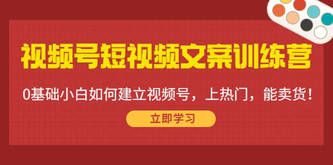 视频号短视频文案训练营：0基础小白如何建立视频号，上热门，能卖货！四海领钱-网创-知识付费-网创项目资源站-副业项目-创业项目-搞钱项目四海领钱