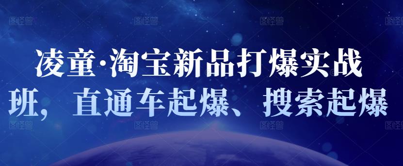 凌童·淘宝新品打爆实战班，直通车起爆、搜索起爆四海领钱-网创-知识付费-网创项目资源站-副业项目-创业项目-搞钱项目四海领钱