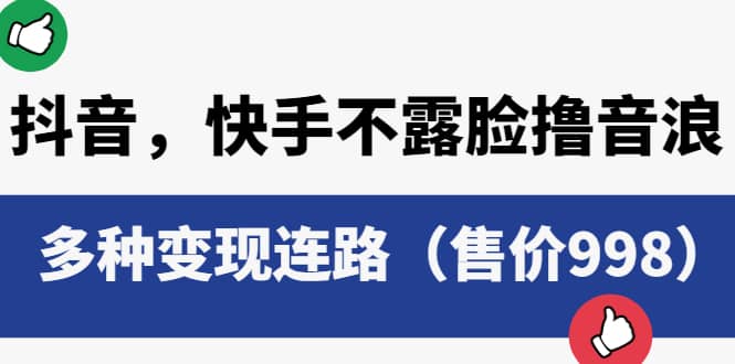 抖音，快手不露脸撸音浪项目，多种变现连路（售价998）四海领钱-网创-知识付费-网创项目资源站-副业项目-创业项目-搞钱项目四海领钱