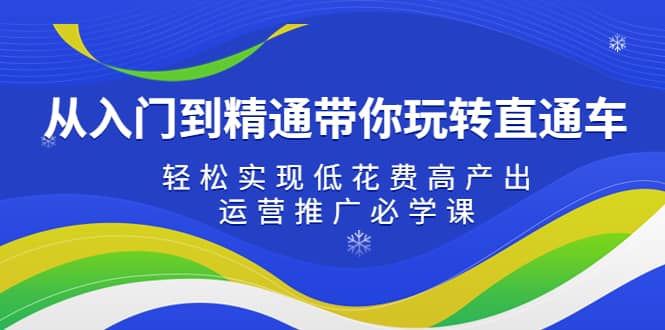 从入门到精通带你玩转直通车：轻松实现低花费高产出，35节运营推广必学课四海领钱-网创-知识付费-网创项目资源站-副业项目-创业项目-搞钱项目四海领钱