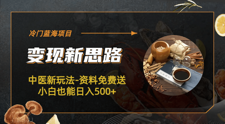 冷门蓝海项目-中医新玩法-冷门蓝海项目-中医新玩法-资料免费送小白也能日入500+500+四海领钱-网创-知识付费-网创项目资源站-副业项目-创业项目-搞钱项目四海领钱