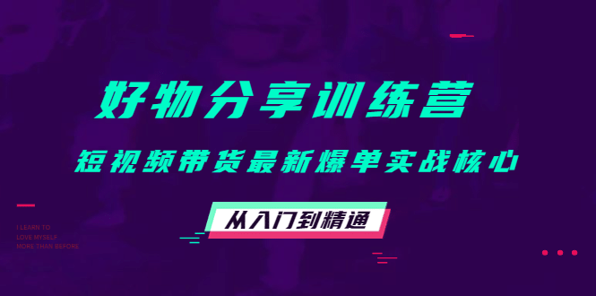 好物分享训练营：短视频带货最新爆单实战核心，从入门到精通四海领钱-网创-知识付费-网创项目资源站-副业项目-创业项目-搞钱项目四海领钱