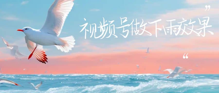 视频号做下雨视频一个账号一周涨粉10W+年入100w四海领钱-网创-知识付费-网创项目资源站-副业项目-创业项目-搞钱项目四海领钱