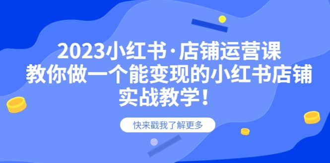 2023小红书·店铺运营课，教你做一个能变现的小红书店铺，20节-实战教学四海领钱-网创-知识付费-网创项目资源站-副业项目-创业项目-搞钱项目四海领钱