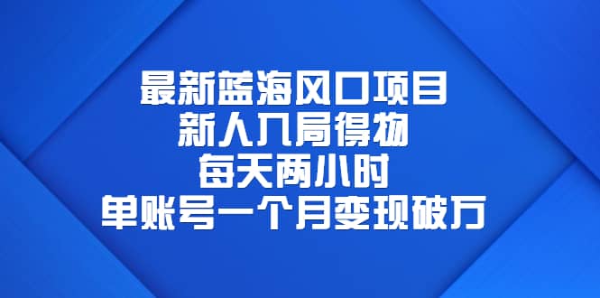 最新蓝海风口项目，新人入局得物，每天两小时，单账号一个月变现破万四海领钱-网创-知识付费-网创项目资源站-副业项目-创业项目-搞钱项目四海领钱
