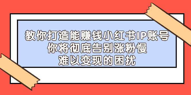 教你打造能赚钱小红书IP账号，了解透彻小红书的真正玩法四海领钱-网创-知识付费-网创项目资源站-副业项目-创业项目-搞钱项目四海领钱