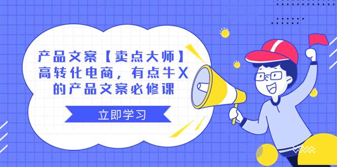 产品文案【卖点大师】高转化电商，有点牛X的 产品文案必修课四海领钱-网创-知识付费-网创项目资源站-副业项目-创业项目-搞钱项目四海领钱
