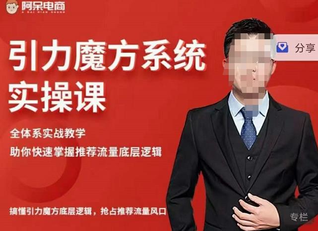 阿呆-引力魔方系统实操课，全体系实战教学，助你快速掌握推荐流量底层逻辑四海领钱-网创-知识付费-网创项目资源站-副业项目-创业项目-搞钱项目四海领钱