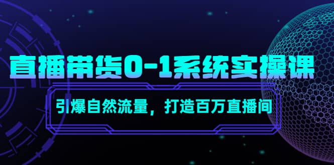直播带货0-1系统实操课，引爆自然流量，打造百万直播间四海领钱-网创-知识付费-网创项目资源站-副业项目-创业项目-搞钱项目四海领钱
