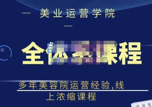 网红美容院全套营销落地课程，多年美容院运营经验，线上浓缩课程四海领钱-网创-知识付费-网创项目资源站-副业项目-创业项目-搞钱项目四海领钱