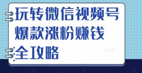 玩转微信视频号爆款涨粉赚钱全攻略，让你快速抓住流量风口，收获红利财富四海领钱-网创-知识付费-网创项目资源站-副业项目-创业项目-搞钱项目四海领钱
