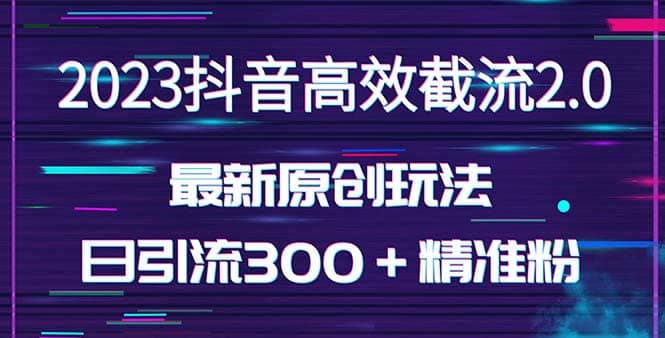 日引300＋创业粉，独家抖音高效截流2.0玩法（价值1280）四海领钱-网创-知识付费-网创项目资源站-副业项目-创业项目-搞钱项目四海领钱