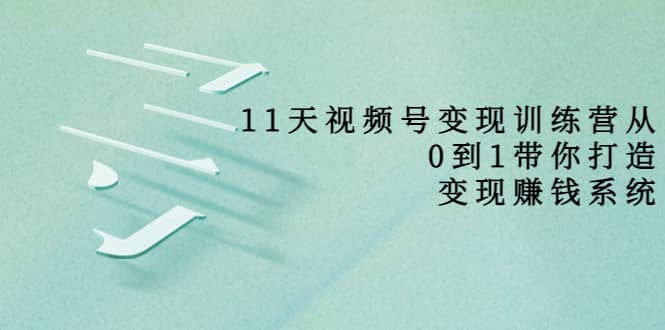 好望角·11天视频号变现训练营，从0到1打造变现赚钱系统（价值398）四海领钱-网创-知识付费-网创项目资源站-副业项目-创业项目-搞钱项目四海领钱