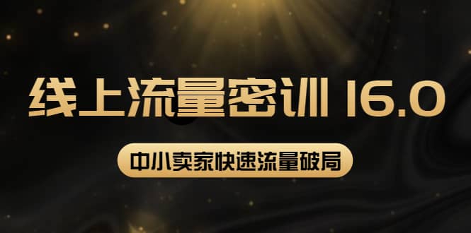 2022秋秋线上流量密训16.0：包含 暴力引流10W+中小卖家流量破局技巧 等等！四海领钱-网创-知识付费-网创项目资源站-副业项目-创业项目-搞钱项目四海领钱