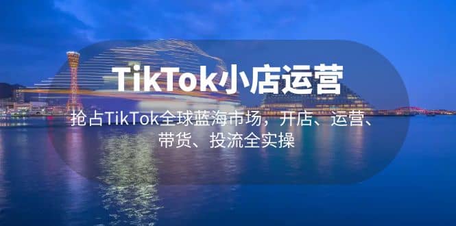 TikTok小店运营 抢占TikTok全球蓝海市场，开店、运营、带货、投流全实操四海领钱-网创-知识付费-网创项目资源站-副业项目-创业项目-搞钱项目四海领钱