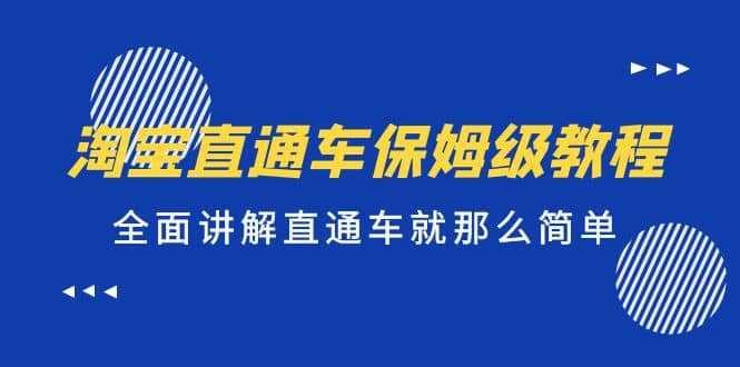 淘宝直通车保姆级教程，全面讲解直通车就那么简单四海领钱-网创-知识付费-网创项目资源站-副业项目-创业项目-搞钱项目四海领钱