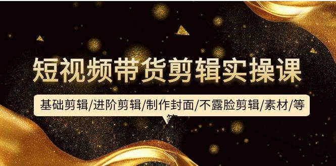 短视频带货剪辑实操课：基础剪辑/进阶剪辑/制作封面/不露脸剪辑/素材/等等四海领钱-网创-知识付费-网创项目资源站-副业项目-创业项目-搞钱项目四海领钱